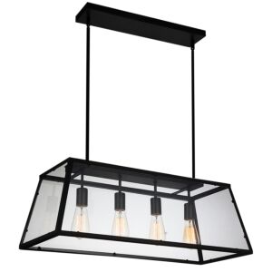 Alyson Four Light Chandelier in Black by CWI Lighting