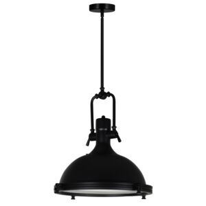 CWI Lighting Show 1 Light Down Pendant with Black finish