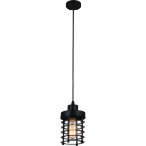 CWI Bray 1 Light Down Mini Pendant With Black Finish