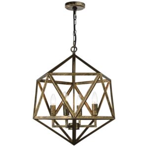 CWI Lighting Amazon 4 Light Up Pendant with Antique forged copper finish