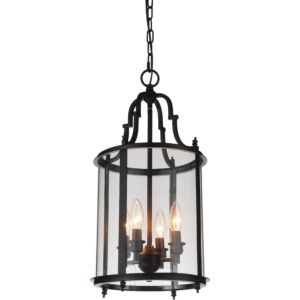 CWI Lighting Desire 4 Light Drum Shade Mini Pendant with Oil Rubbed Bronze finish