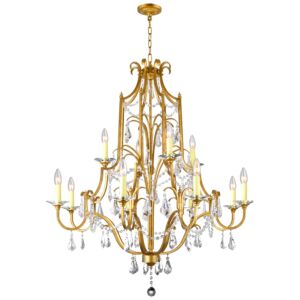 Electra 12 Light Chandelier in Oxidized Bronze by CWI Lighting