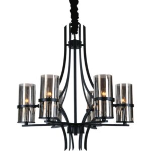 CWI Lighting Vanna 6 Light Up Chandelier with Black finish