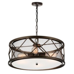 CWI Lighting Kali 4 Light Chandelier with Light Brown finish