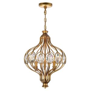 Altair Three Light Chandelier in Antique Bronze by CWI Lighting