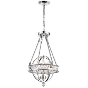 Arkansas Three Light Mini Chandelier in Chrome by CWI Lighting