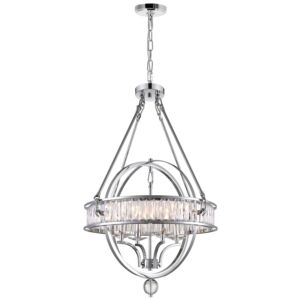 Arkansas Four Light Chandelier in Chrome by CWI Lighting