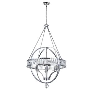 CWI Lighting Arkansas 6 Light Chandelier with Chrome finish