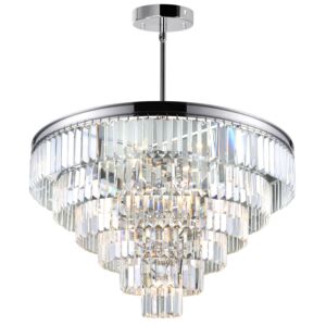 Weiss 15 Light Chandelier in Chrome by CWI Lighting