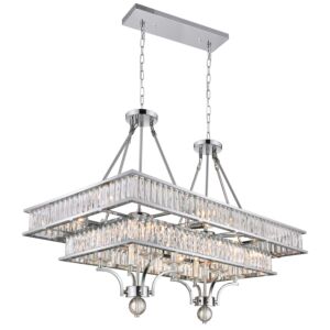 Shalia 16-Light Island Chandelier in Chrome