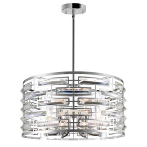 CWI Lighting Petia 6 Light Drum Shade Chandelier with Chrome finish