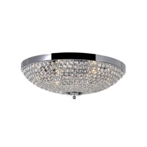 CWI Lighting Globe 6 Light Bowl Flush Mount with Chrome finish