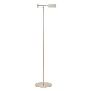 Delta 1-Light LED Floor Lamp in Satin Nickel