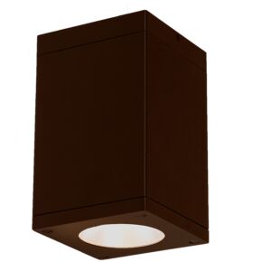 Cube Arch 1-Light LED Flush Mount Ceiling Light in Bronze