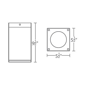 Cube Arch LED Flush Mount in Graphite by W.A.C. Lighting