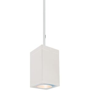 Cube Arch 1-Light LED Pendant in White