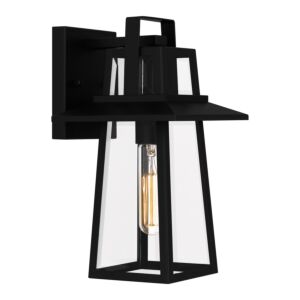 Devonport One Light Outdoor Wall Mount in Matte Black by Quoizel