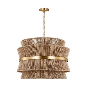 Thurlo Four Light Pendant in Satin Brass by Visual Comfort Studio