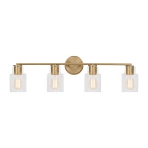 Sayward Four Light Bath in Satin Brass by Visual Comfort Studio