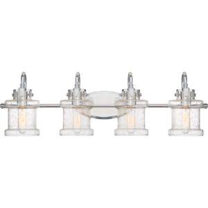 Danbury 4-Light Bathroom Vanity Light in Polished Chrome