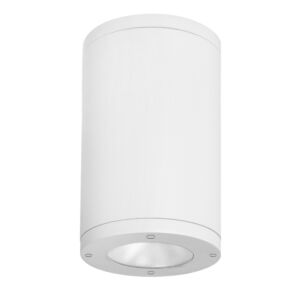 Tube Arch 1-Light LED Flush Mount Ceiling Light in White