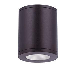 Tube Arch 1-Light LED Flush Mount Ceiling Light in Bronze