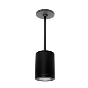 Tube Arch 1-Light LED Flush Mount Ceiling Light in Black