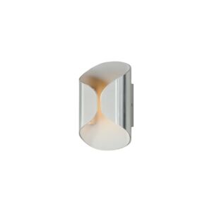 Folio LED Outdoor Wall Lamp in Satin Aluminum  White by ET2