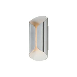 Folio LED Outdoor Wall Lamp in Satin Aluminum  White by ET2