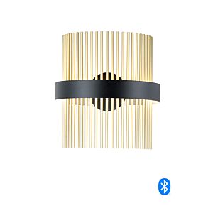 Chimes WiZ LED Wall Sconce in Black  Satin Brass by ET2