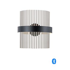 Chimes WiZ LED Wall Sconce in Black  Satin Nickel by ET2