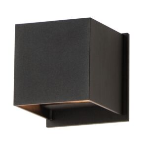 Alumilux Cube LED Outdoor Wall Sconce in Black by ET2