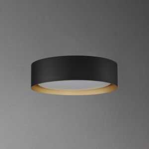 Echo LED Flush Mount in Black  Gold by ET2