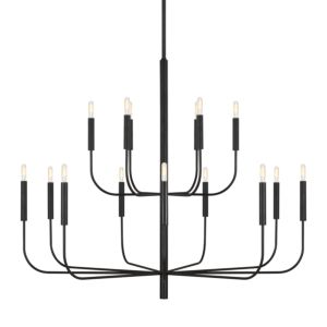 Visual Comfort Studio Brianna 15-Light Chandelier in Aged Iron by Ellen Degeneres