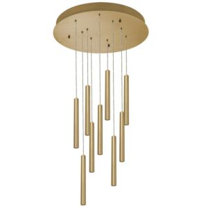 Eli LED Pendant in Satin Brass