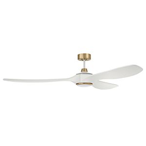 Envy 72 72"Ceiling Fan in White Satin Brass by Craftmade