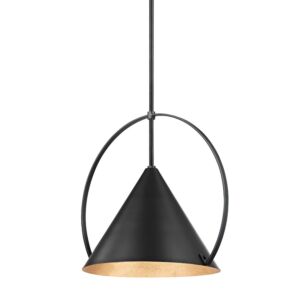 Mari One Light Pendant in Gold LeafSoft Black Combo by Troy Lighting