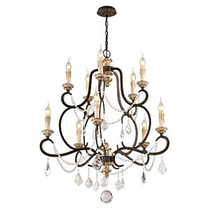 Bordeaux Ten Light Chandelier in Parisian Bronze by Troy Lighting