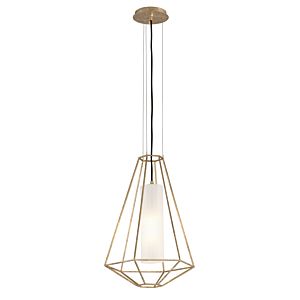 Silhouette One Light Pendant in Gold Leaf by Troy Lighting