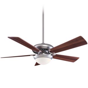 Supra 52" Led 52"Ceiling Fan in Brushed Steel W Dark Walnut by Minka Aire