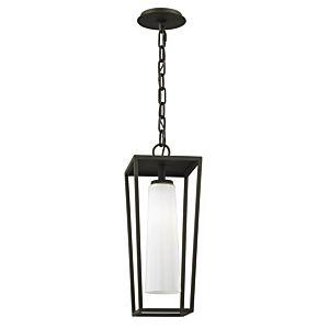 Mission Beach One Light Hanging Lantern in Textured Black by Troy Lighting