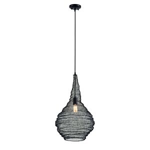 Wabi Sabi One Light Pendant in Soft Black by Troy Lighting