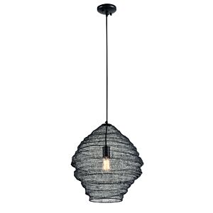 Wabi Sabi One Light Pendant in Soft Black by Troy Lighting