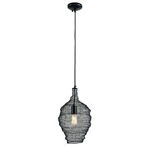 Wabi Sabi One Light Pendant in Black by Troy Lighting