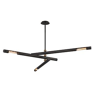 Hendrix Three Light Chandelier in Bronze by Troy Lighting