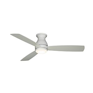  Hugh 52" LED Indoor/Outdoor Ceiling Fan in Matte White with Opal Frosted Glass