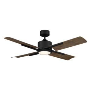 Cervantes 1-Light 56" Ceiling Fan in Matte Black with Barn Wood