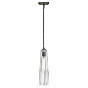 Fredrick Ramond Cosette 1-Light Pendant In Black Oxide With Clear Glass