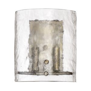 Quoizel Fortress 2 Light 10 Inch Wall Sconce in Mottled Silver