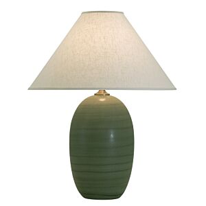 Scatchard 1-Light Table Lamp in Green Matte